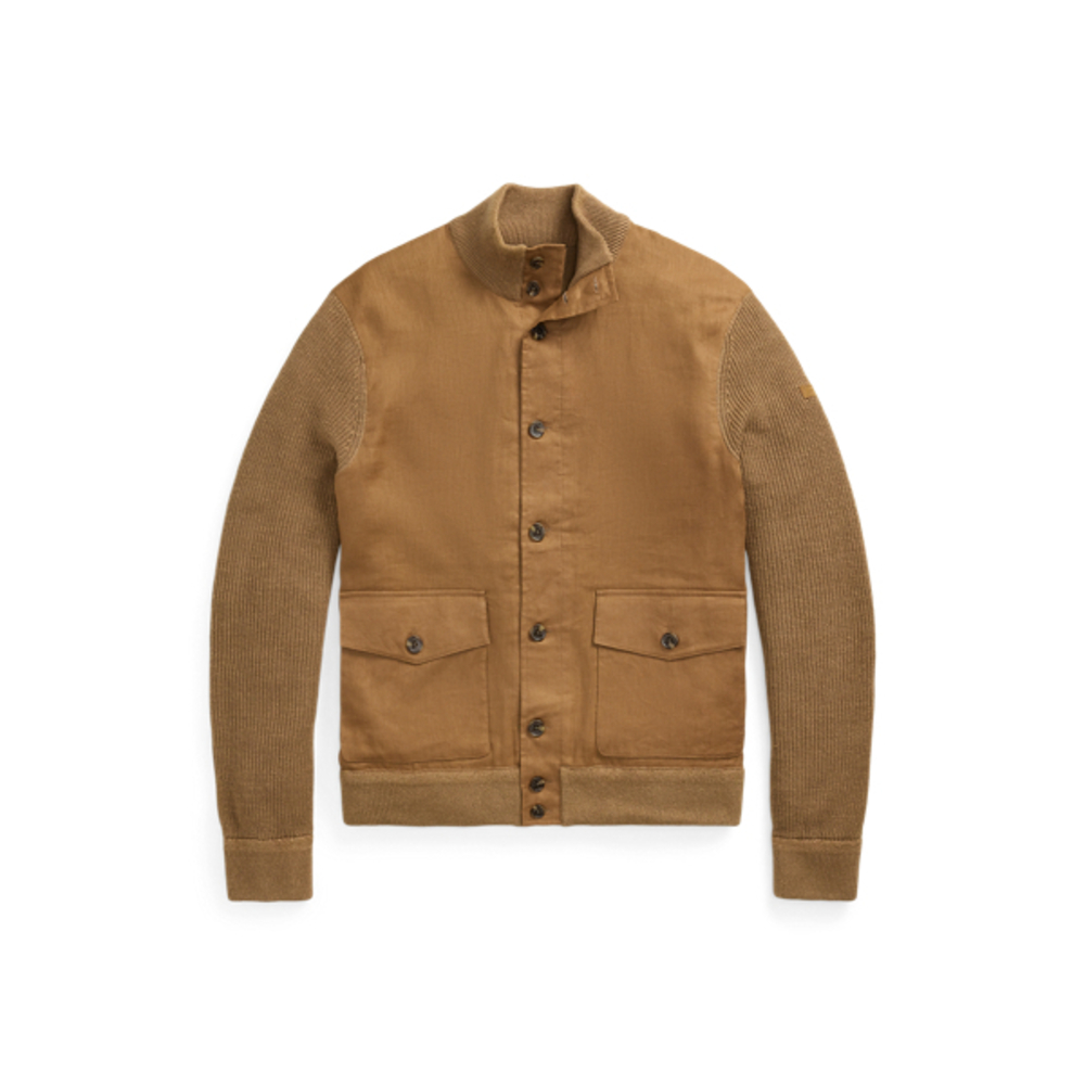 Polo Ralph Lauren Hybrid Linen Cardigan Bomber Jacket M